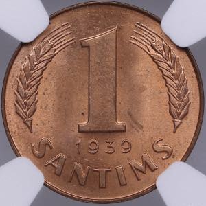 Latvia 1 santims 1939 - ... 