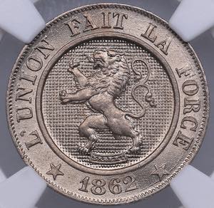 Belgium 10 centimes 1862 ... 