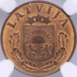 Latvia 1 santims 1937 - NGC MS 64 RB
A ... 