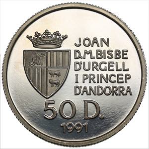 Andorra 50 dinar 1991 - Olympics
13.14g. ... 