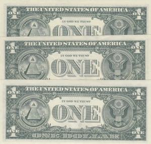 USA 1 dollar 1963 (3) Replacement notes
UNC ... 