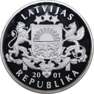 Latvia 1 lat 2001 - Olympics
30.89g. PROOF