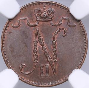 Russia, Finland 1 penni 1895 - NGC MS 64 ... 