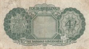 Bahama 4 shillings 1953
VG Pick 13c.