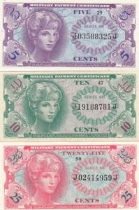 USA, MPC 5, 10, 25 cents ... 