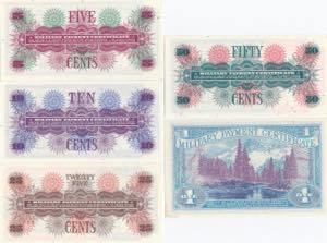 USA, MPC 5 cents - 1 dollar 1969 (661 ... 