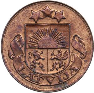 Latvia 1 santims 19241.81g. UNC/UNC KM-1.
