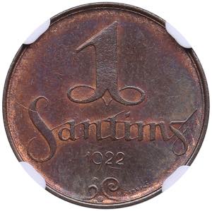 Latvia 1 santims 1922 - ... 