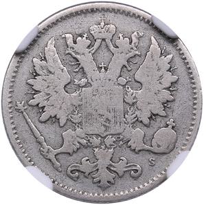 Russia, Finland 25 pennia 1876 S - NGC VF ... 
