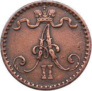 Russia, Finland 1 penni 18671.20g. VF/VF ... 