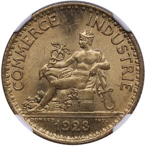 France 1 franc 1923 - NGC MS 66Only one ... 