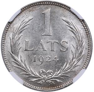 Latvia 1 lats 1924 - NGC ... 