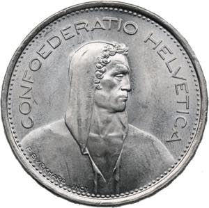 Swizerland 5 francs 1969 ... 