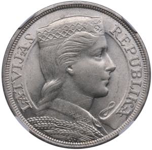 Latvia 5 lati 1931 - NGC ... 