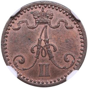 Russia, Finland 1 pennia 1869 - NGC MS 64 ... 