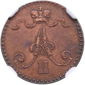 Russia, Finland 1 pennia 1864 - NGC AU ... 