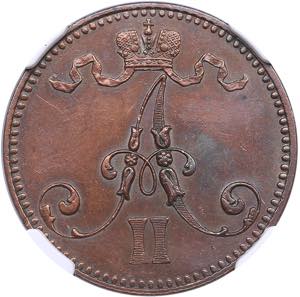 Russia, Finland 5 pennia 1866 - NGC UNC ... 