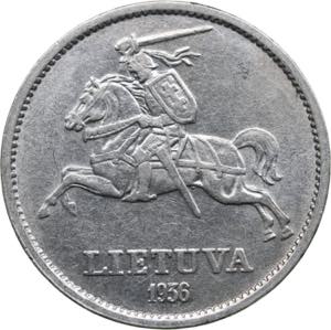 Lithuania 10 litu 193617.98g. XF/XF