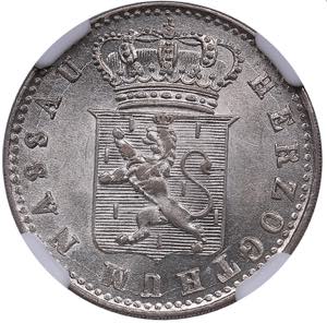 Germany, Nassau 6 Kreuzer 1847 - NGC MS ... 