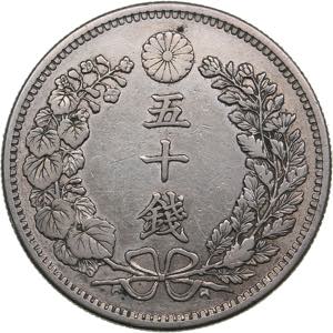 Japan 50 sen 189813.37g. VF+/XF-