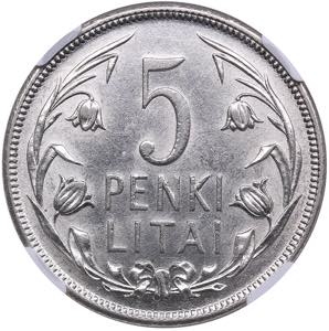 Lithuania 5 litai 1925 - ... 