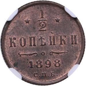 Russia 1/2 kopecks 1898 ... 