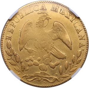 Mexico 8 escudos 1853 / 1C CE - NGC AU ... 