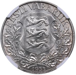 Estonia 1 kroon 1933 - 10th Singing Festival ... 