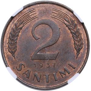 Latvia 2 santimi 1937 - ... 