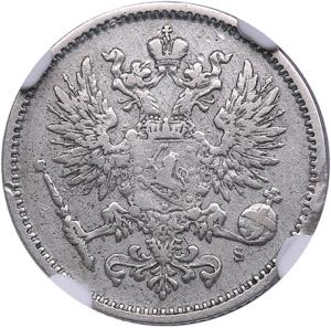 Russia, Finland 50 pennia 1876 S - NGC VF ... 