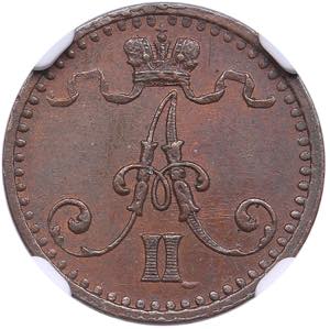Russia, Finland 1 pennia 1865 - NGC UNC ... 