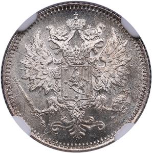 Russia, Finland 25 pennia 1894 L - NGC MS ... 