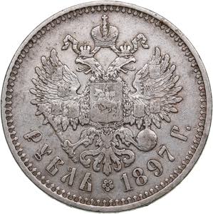 Russia Rouble 1897 **19.88g. VF/VF Bitkin ... 