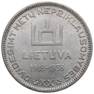 Lithuania 10 litu 1938 - A. Smetona17.96g. ... 