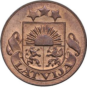 Latvia 1 santims 19281.80g. UNC/UNC KM-1.
