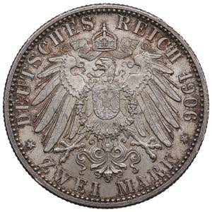 Germany, Baden 2 mark 190611.12g. AU/UNC ... 