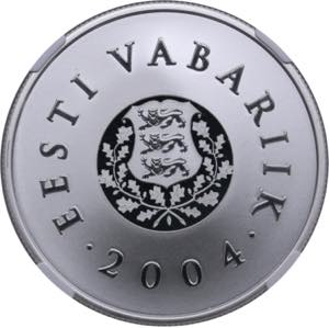 Estonia 10 krooni 2004 - Estonian Flag - NGC ... 