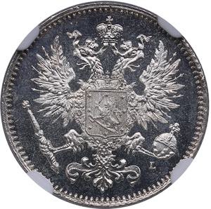 Russia, Finland 50 pennia 1893 L - NGC MS 67 ... 