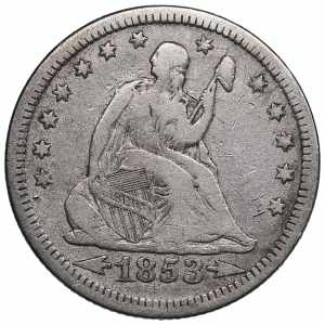 USA 1/4 dollars 1853 ... 
