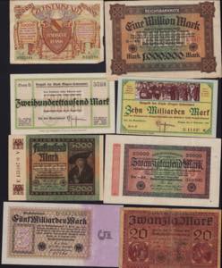 Lot of World paper money: Germany (19) ... 