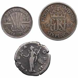 Lot of coins (3) Great Britain, Australia, ... 