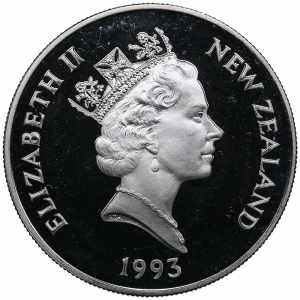 New Zealand 5 dollars 1993 31.43g. PROOF