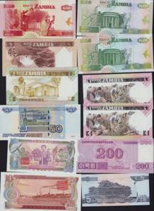 Lot of World paper money: Zambia, Russia ... 