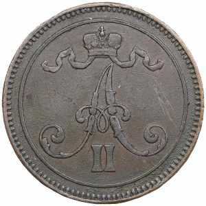 Russia, Finland 10 pennia 1866 12.68g. XF/VF ... 