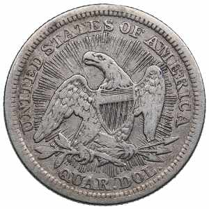 USA 1/4 dollars 1853 6.14g. F/VF