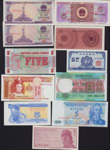 Lot of World paper money: Brazil, Ecuador, ... 