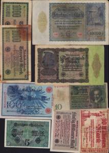 Lot of World paper money: Germany (17) ... 