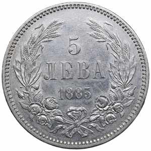 Bulgaria 5 leva 1885 ... 