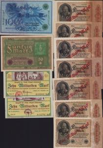 Lot of World paper money: Germany (21) ... 