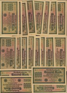 Lot of World paper money: Germany (28) ... 